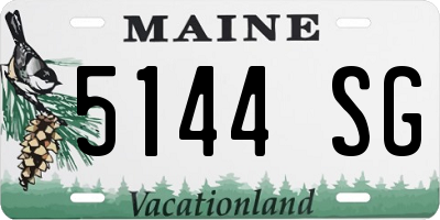 ME license plate 5144SG