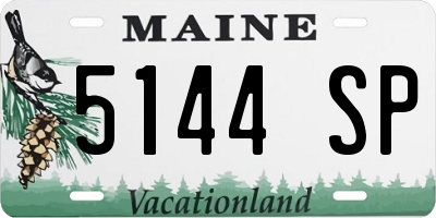 ME license plate 5144SP