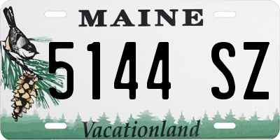ME license plate 5144SZ