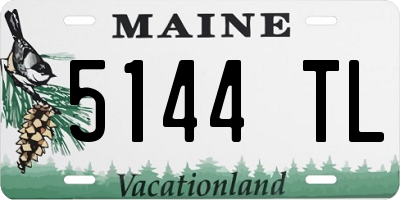 ME license plate 5144TL