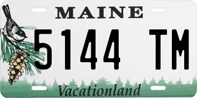 ME license plate 5144TM