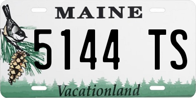 ME license plate 5144TS