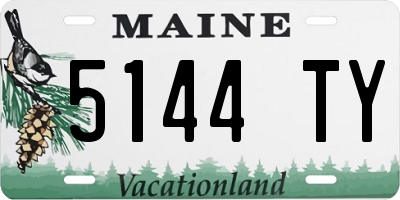 ME license plate 5144TY