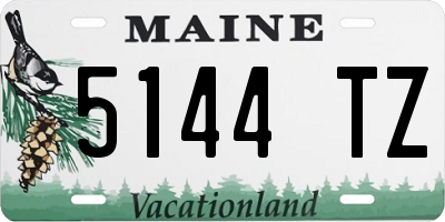 ME license plate 5144TZ