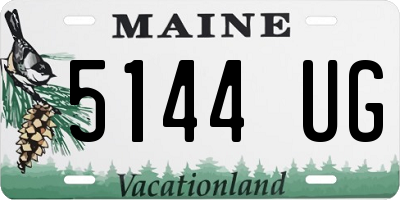 ME license plate 5144UG
