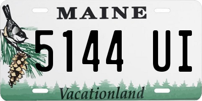 ME license plate 5144UI