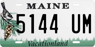 ME license plate 5144UM
