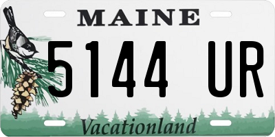 ME license plate 5144UR