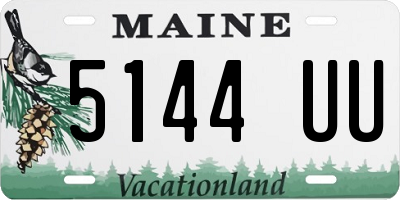 ME license plate 5144UU