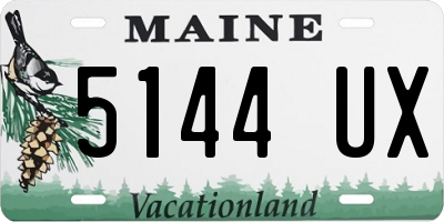 ME license plate 5144UX