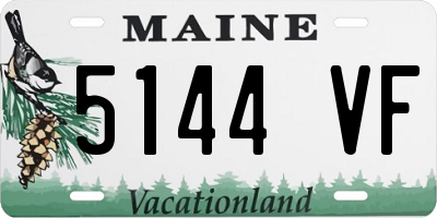 ME license plate 5144VF