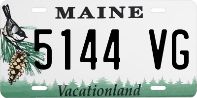 ME license plate 5144VG