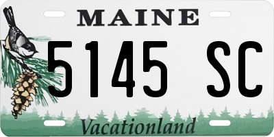 ME license plate 5145SC