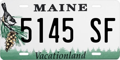 ME license plate 5145SF