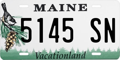 ME license plate 5145SN