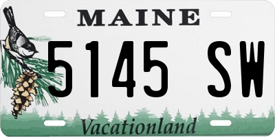 ME license plate 5145SW