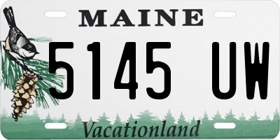 ME license plate 5145UW