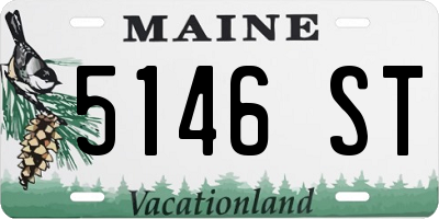 ME license plate 5146ST