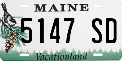 ME license plate 5147SD