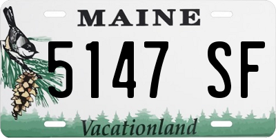 ME license plate 5147SF