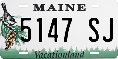 ME license plate 5147SJ