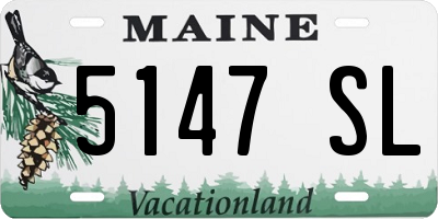 ME license plate 5147SL