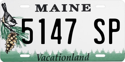 ME license plate 5147SP