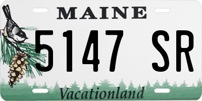 ME license plate 5147SR