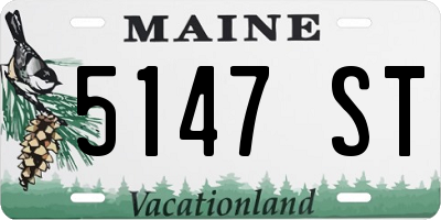 ME license plate 5147ST