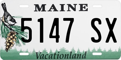 ME license plate 5147SX