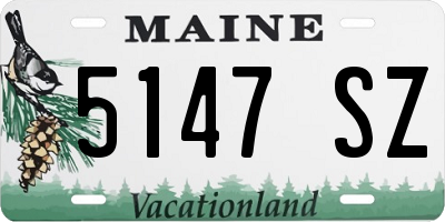 ME license plate 5147SZ