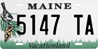 ME license plate 5147TA