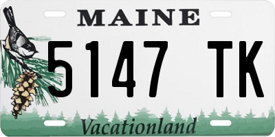 ME license plate 5147TK