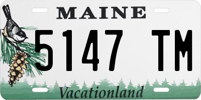 ME license plate 5147TM