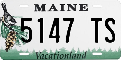 ME license plate 5147TS