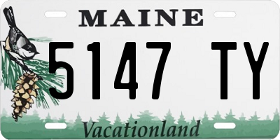 ME license plate 5147TY