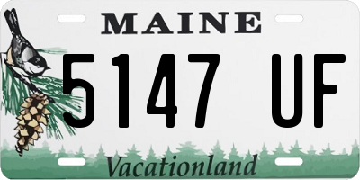 ME license plate 5147UF