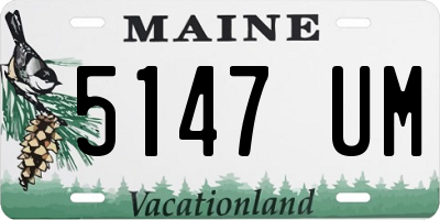 ME license plate 5147UM