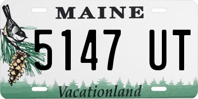 ME license plate 5147UT
