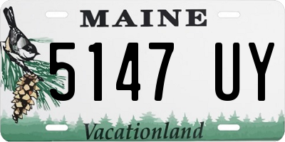 ME license plate 5147UY