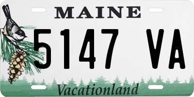 ME license plate 5147VA