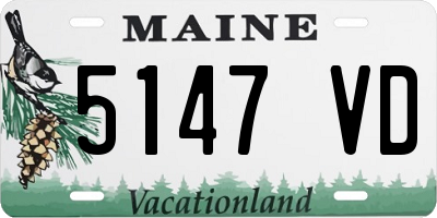 ME license plate 5147VD