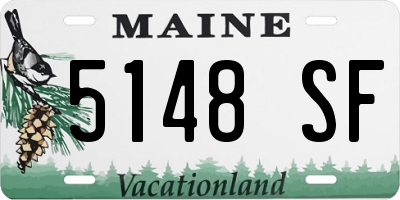 ME license plate 5148SF