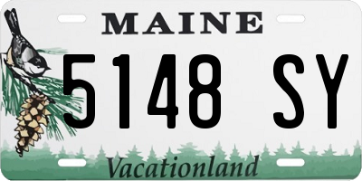 ME license plate 5148SY