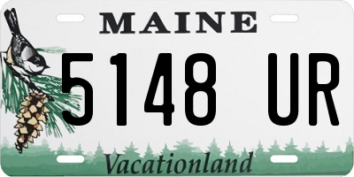 ME license plate 5148UR