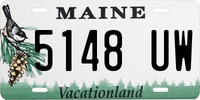 ME license plate 5148UW