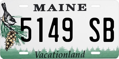 ME license plate 5149SB