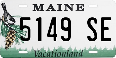 ME license plate 5149SE