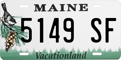 ME license plate 5149SF