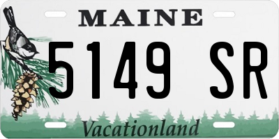 ME license plate 5149SR